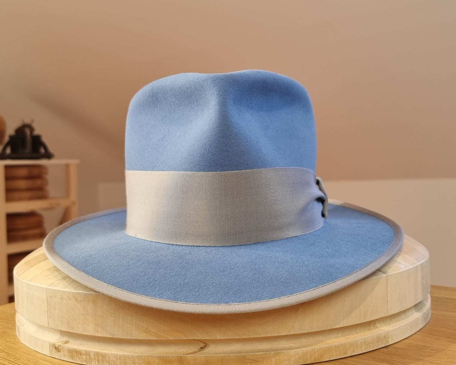 BOGART FEDORA | 50X BEAVER BLEND | MAJESTIC BLUE COLOR |  SIZE 58, US 7 1/4