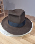 LEIFUR Lucky FEDORA | 100X BEAVER | SABLE BROWN | US 7 1/2, EU 60