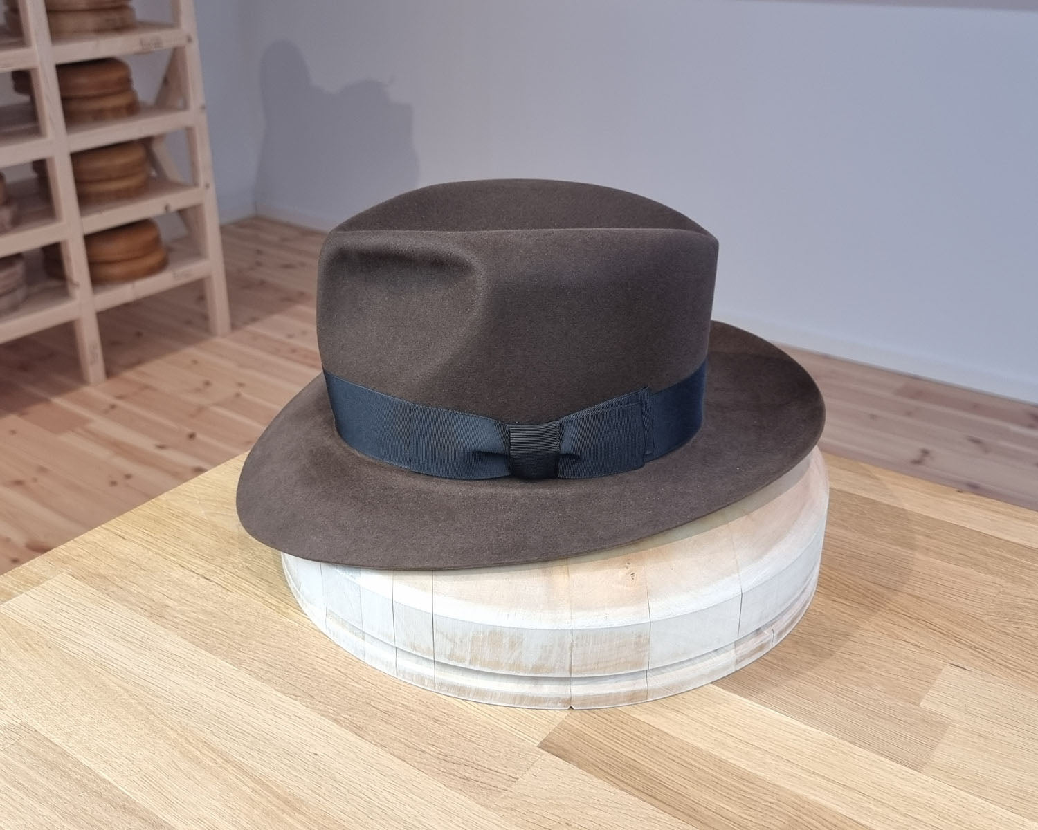 LEIFUR Lucky FEDORA | 100X BEAVER | SABLE BROWN | US 7 1/2, EU 60