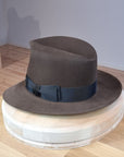 LEIFUR Lucky FEDORA | 100X BEAVER | SABLE BROWN | US 7 1/2, EU 60