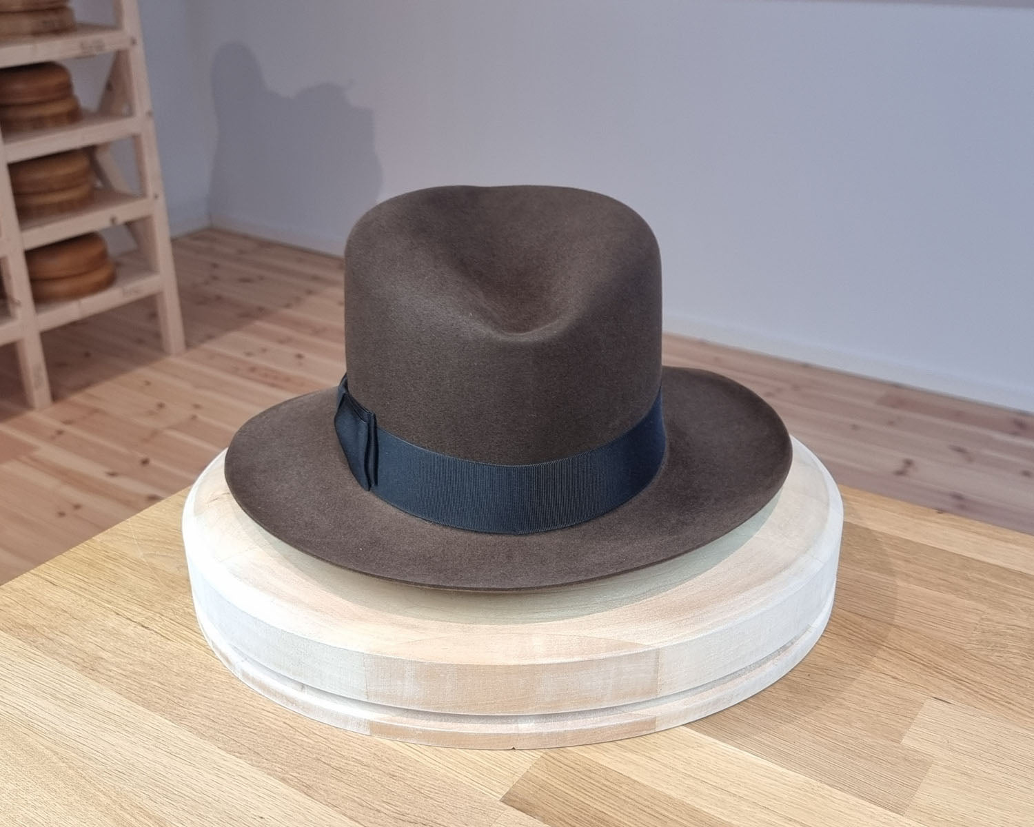 LEIFUR Lucky FEDORA | 100X BEAVER | SABLE BROWN | US 7 1/2, EU 60