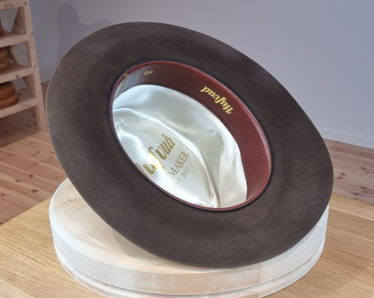 LEIFUR Lucky FEDORA | 100X BEAVER | SABLE BROWN | US 7 1/2, EU 60