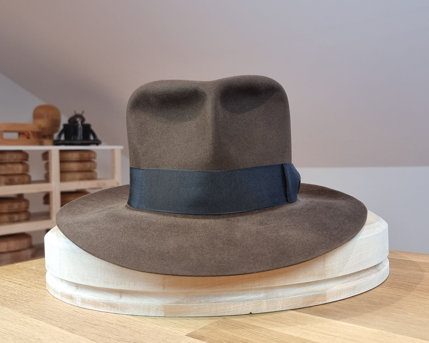 LEIFUR Lucky FEDORA | 100X BEAVER | SABLE BROWN | US 7 1/2, EU 60