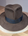 LEIFUR Lucky FEDORA | 100X BEAVER | SABLE BROWN | US 7 1/4, EU 58