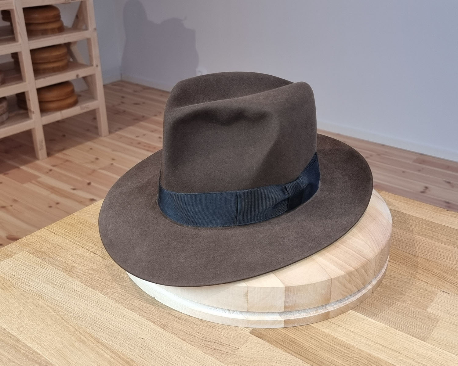 LEIFUR Lucky FEDORA | 100X BEAVER | SABLE BROWN | US 7 1/4, EU 58