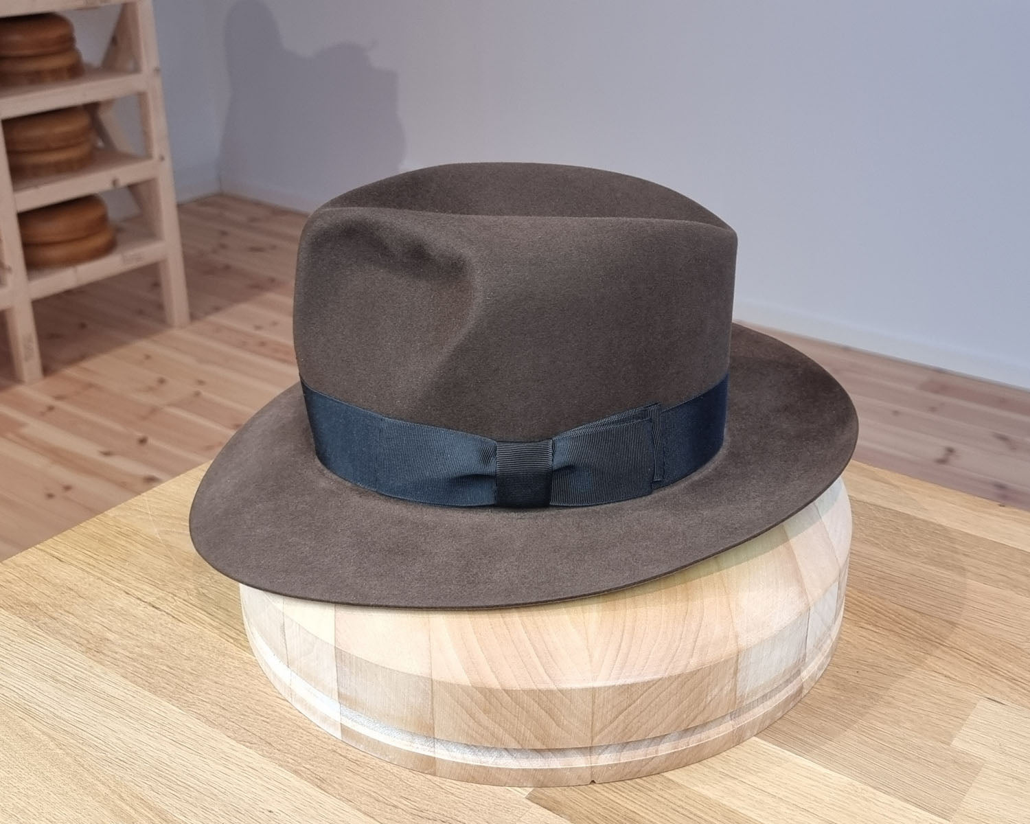 LEIFUR Lucky FEDORA | 100X BEAVER | SABLE BROWN | US 7 1/4, EU 58