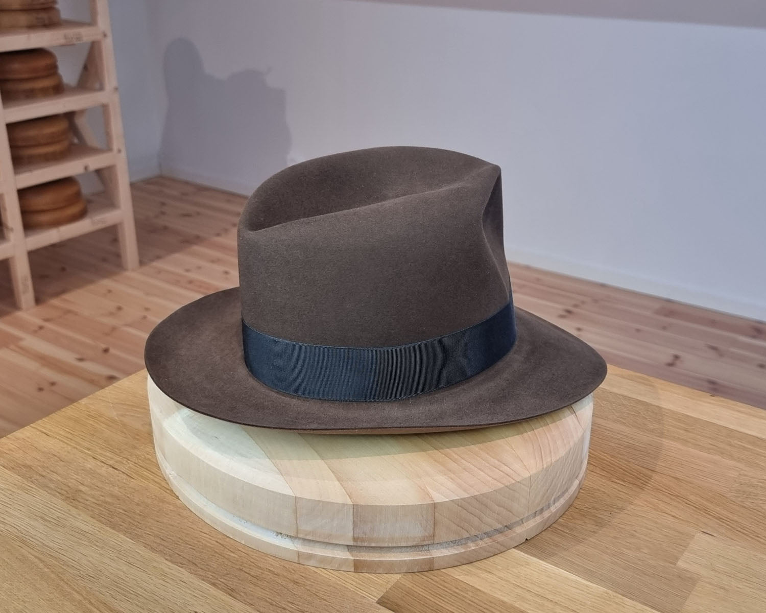 LEIFUR Lucky FEDORA | 100X BEAVER | SABLE BROWN | US 7 1/4, EU 58