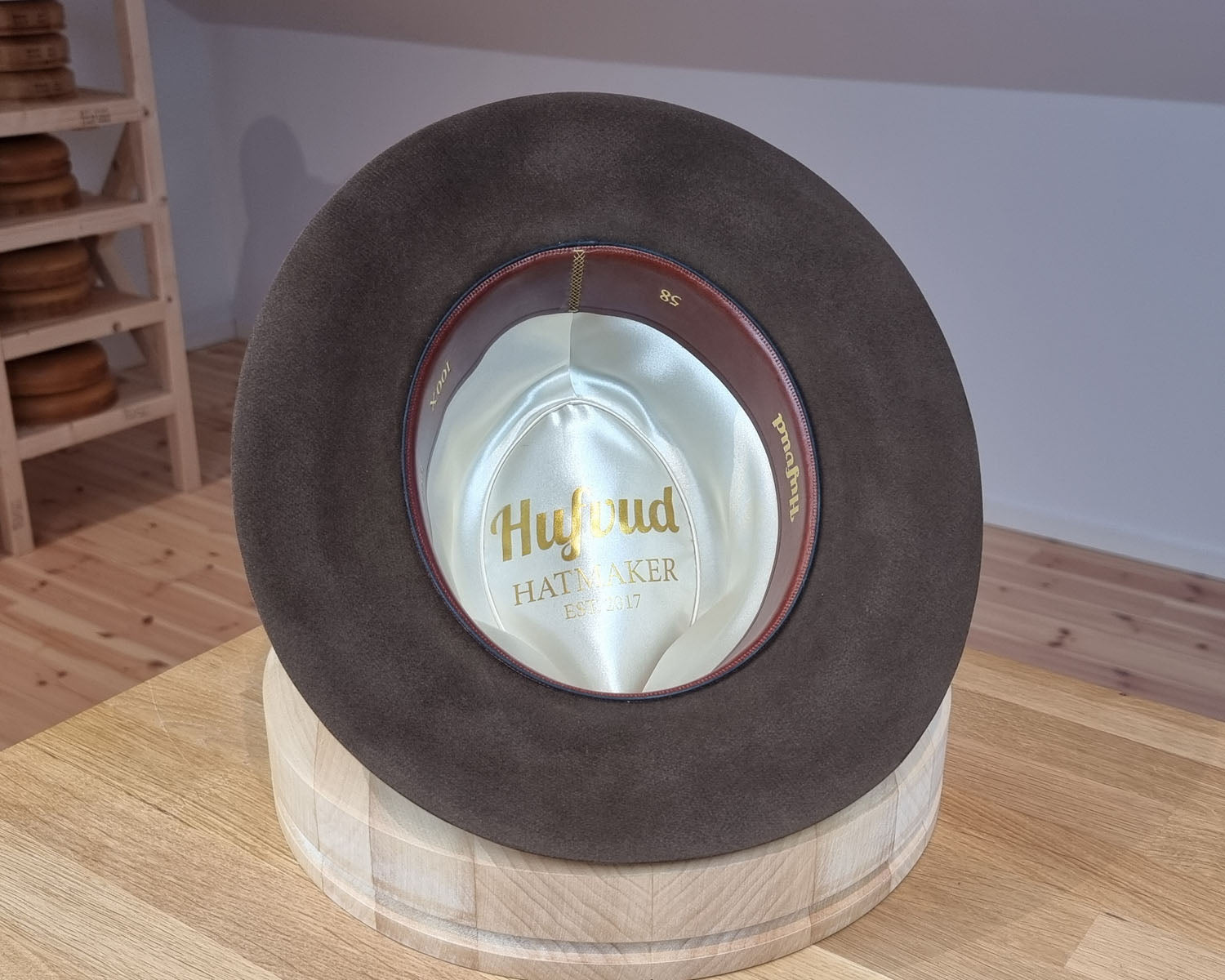 LEIFUR Lucky FEDORA | 100X BEAVER | SABLE BROWN | US 7 1/4, EU 58