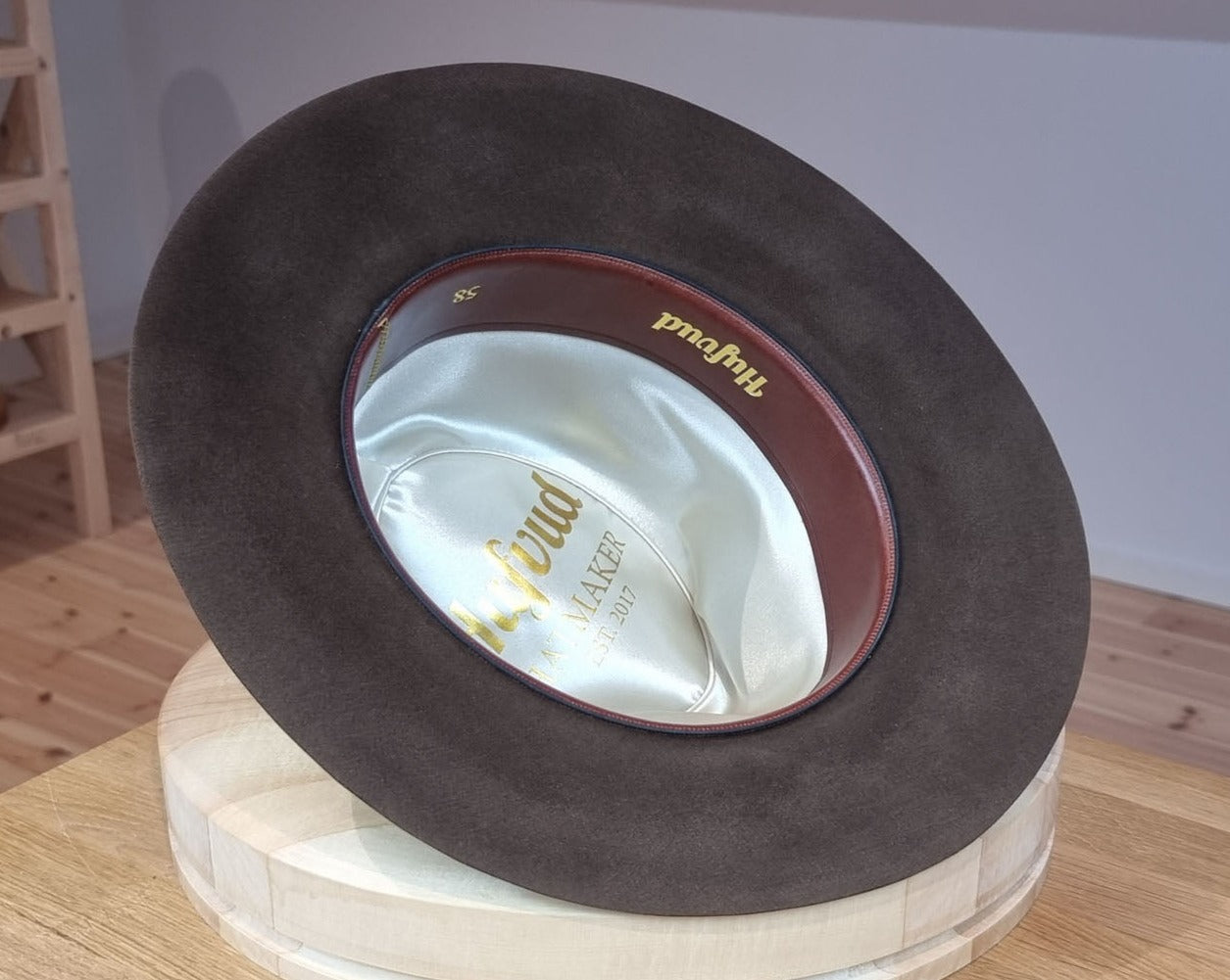 LEIFUR Lucky FEDORA | 100X BEAVER | SABLE BROWN | US 7 1/4, EU 58