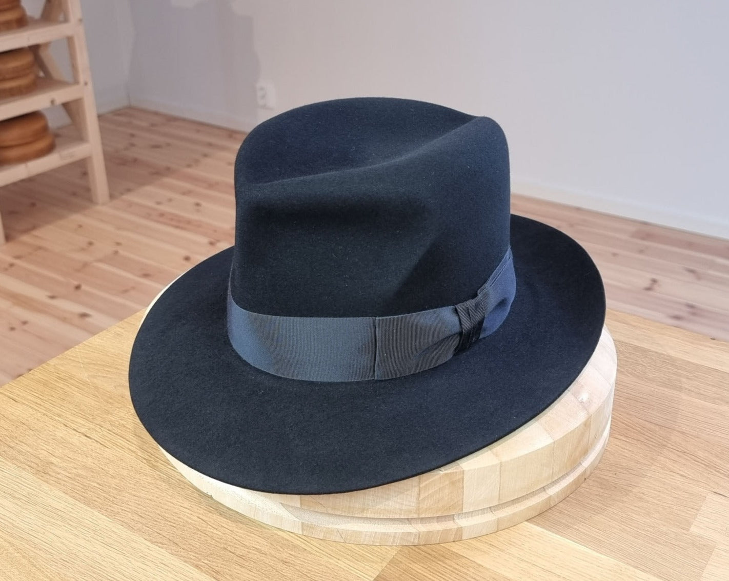 LEIFUR Lucky FEDORA | 50X BEAVER BLEND | BLACK | SIZE 57, US 7 1/8