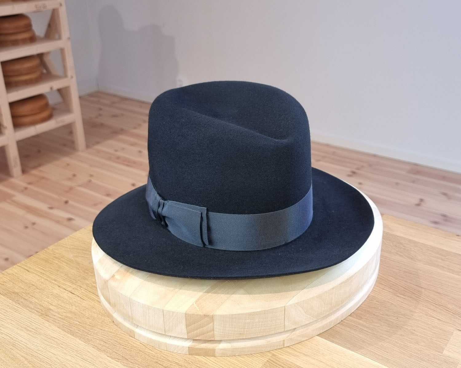 LEIFUR Lucky FEDORA | 50X BEAVER BLEND | BLACK | SIZE 57, US 7 1/8