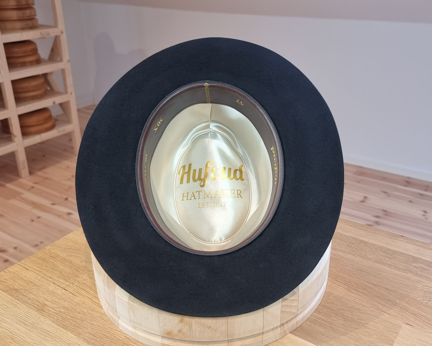 LEIFUR Lucky FEDORA | 50X BEAVER BLEND | BLACK | SIZE 57, US 7 1/8