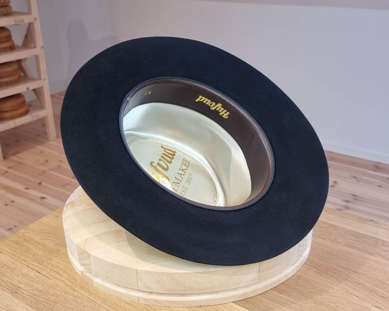 LEIFUR Lucky FEDORA | 50X BEAVER BLEND | BLACK | SIZE 57, US 7 1/8