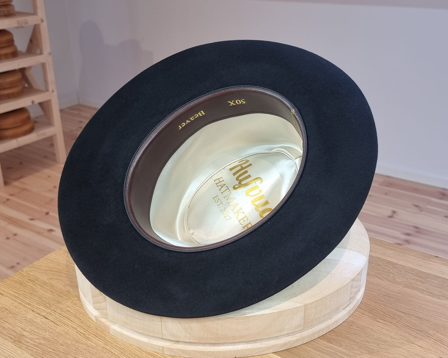 LEIFUR Lucky FEDORA | 50X BEAVER BLEND | BLACK | SIZE 57, US 7 1/8