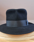 LEIFUR Lucky FEDORA | 50X BEAVER BLEND | BLACK | SIZE 57, US 7 1/8
