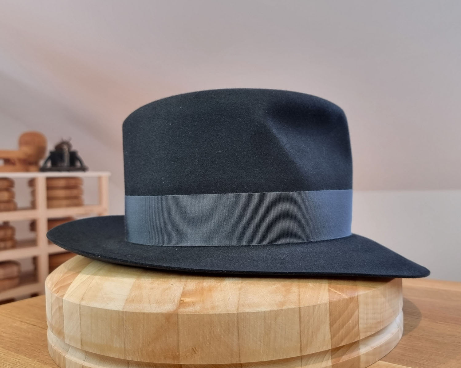LEIFUR Lucky FEDORA | 50X BEAVER BLEND | BLACK | SIZE 57, US 7 1/8