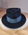 BOGART FEDORA | 50X BEAVER BLEND | BLACK |  SIZE 59, US 7 3/8