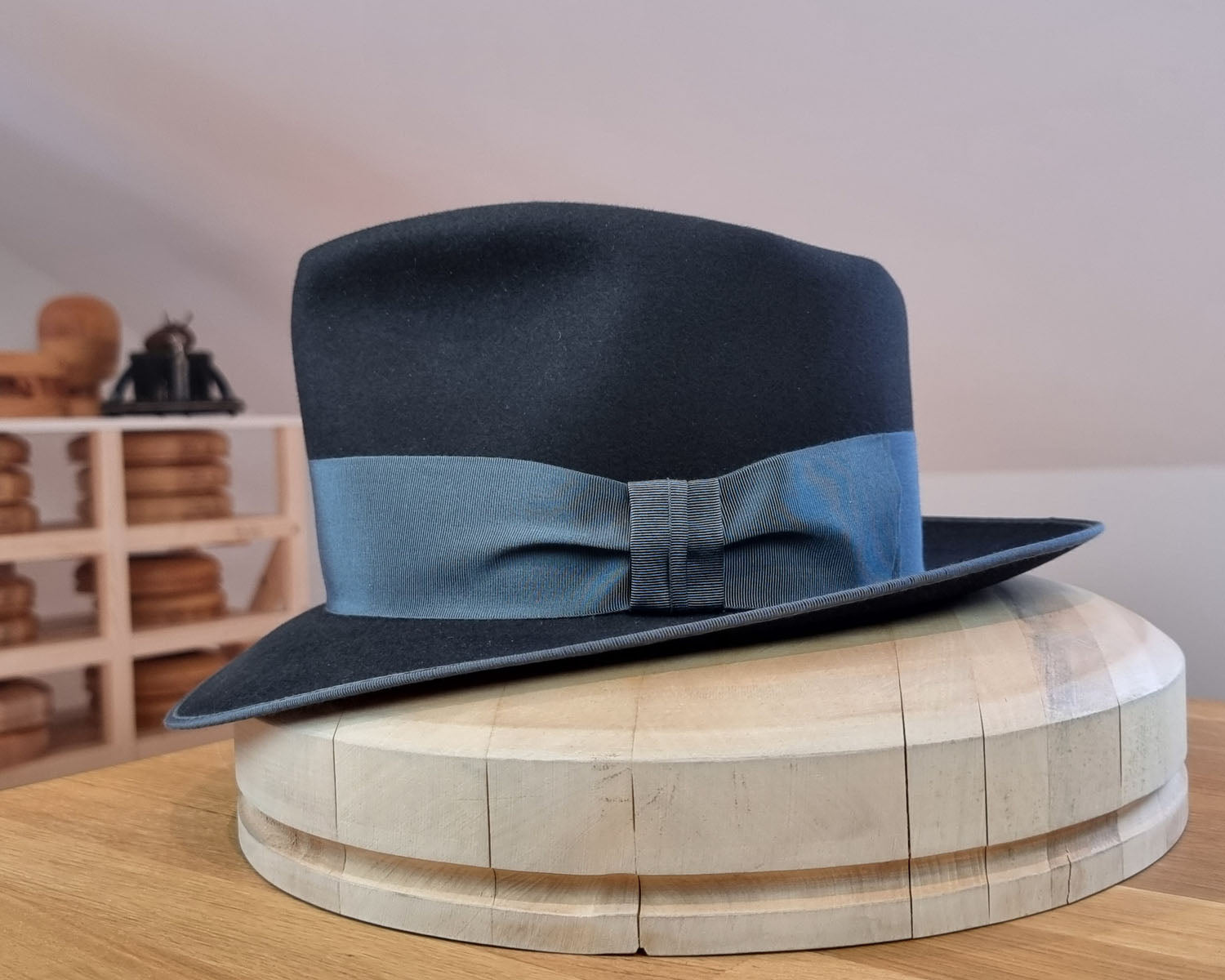 BOGART FEDORA | 50X BEAVER BLEND | BLACK |  SIZE 59, US 7 3/8