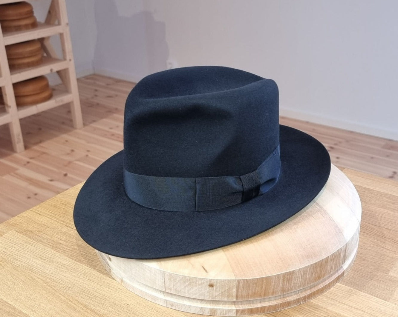 LEIFUR Lucky FEDORA | 50X BEAVER BLEND | BLACK | SIZE 56, US 7