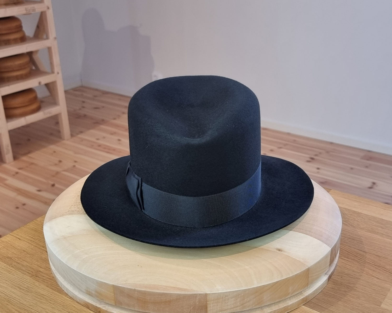 LEIFUR Lucky FEDORA | 50X BEAVER BLEND | BLACK | SIZE 56, US 7