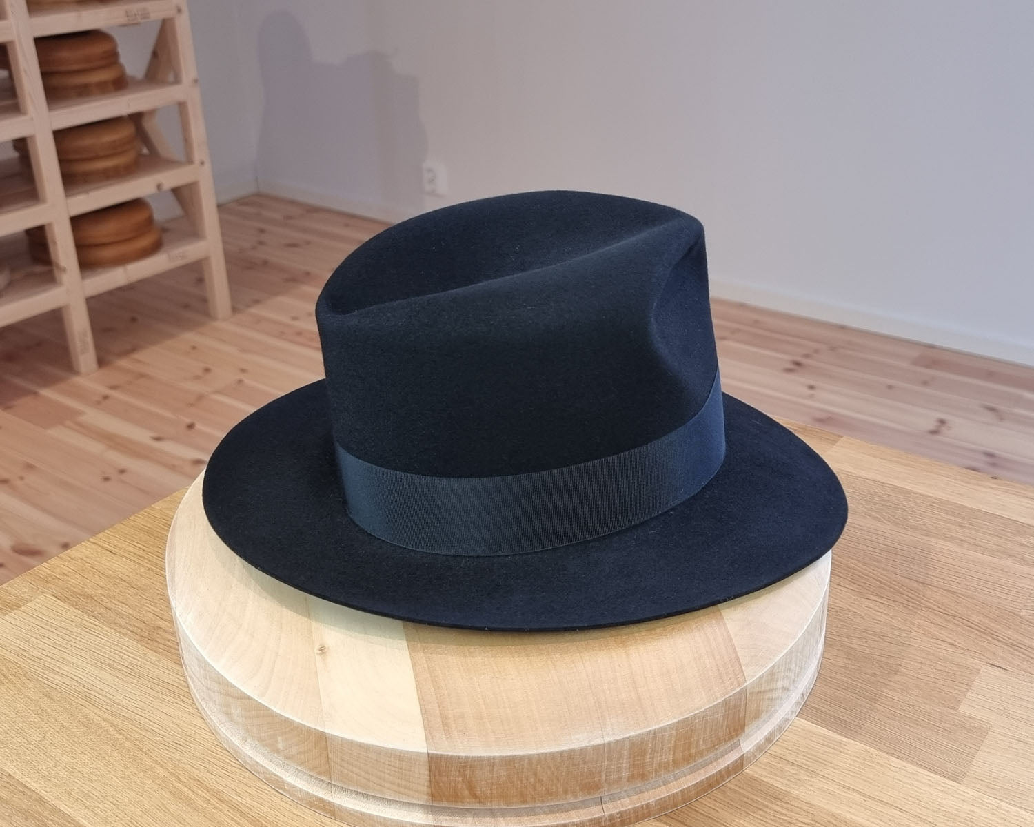 LEIFUR Lucky FEDORA | 50X BEAVER BLEND | BLACK | SIZE 56, US 7