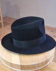 LEIFUR Lucky FEDORA | 50X BEAVER BLEND | BLACK | SIZE 56, US 7