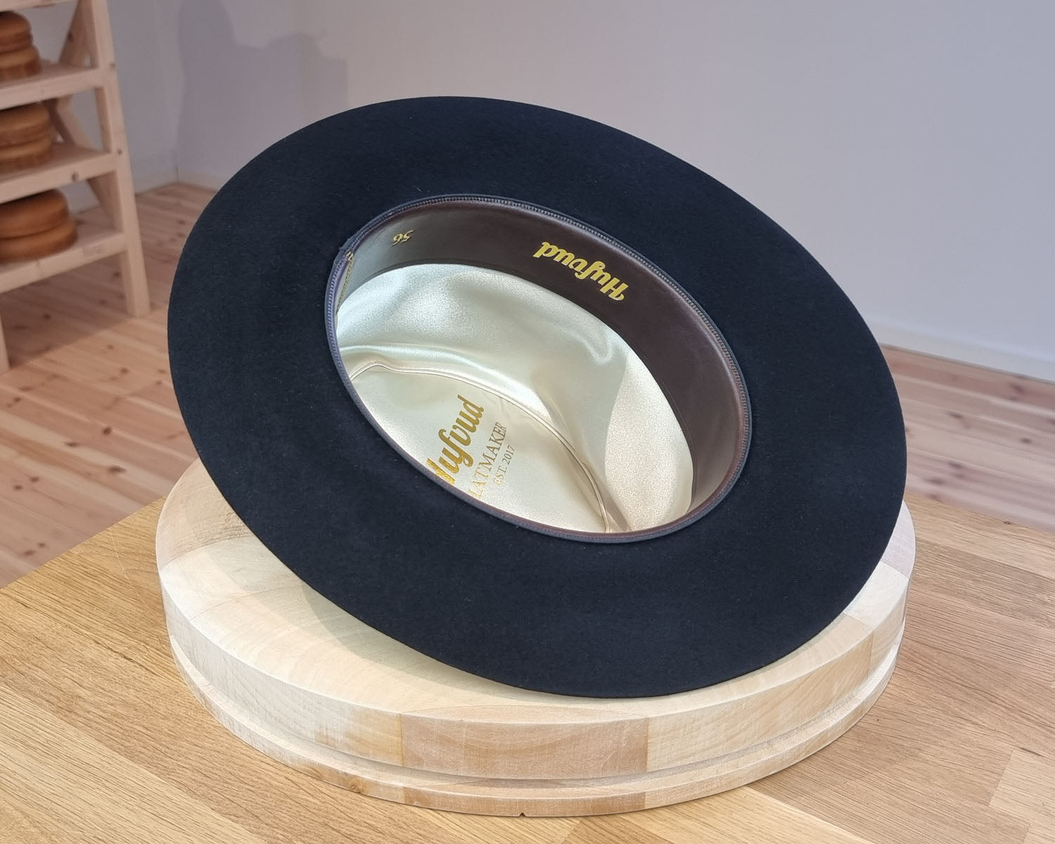 LEIFUR Lucky FEDORA | 50X BEAVER BLEND | BLACK | SIZE 56, US 7