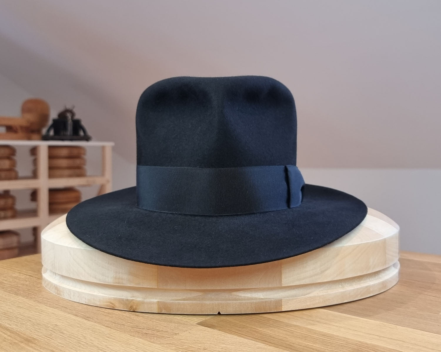 LEIFUR Lucky FEDORA | 50X BEAVER BLEND | BLACK | SIZE 56, US 7