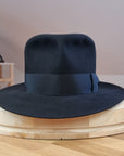 LEIFUR Lucky FEDORA | 50X BEAVER BLEND | BLACK | SIZE 56, US 7