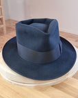 BOGART FEDORA | 50X BEAVER BLEND | STEEL COLOR |  SIZE 61, US 7 5/8
