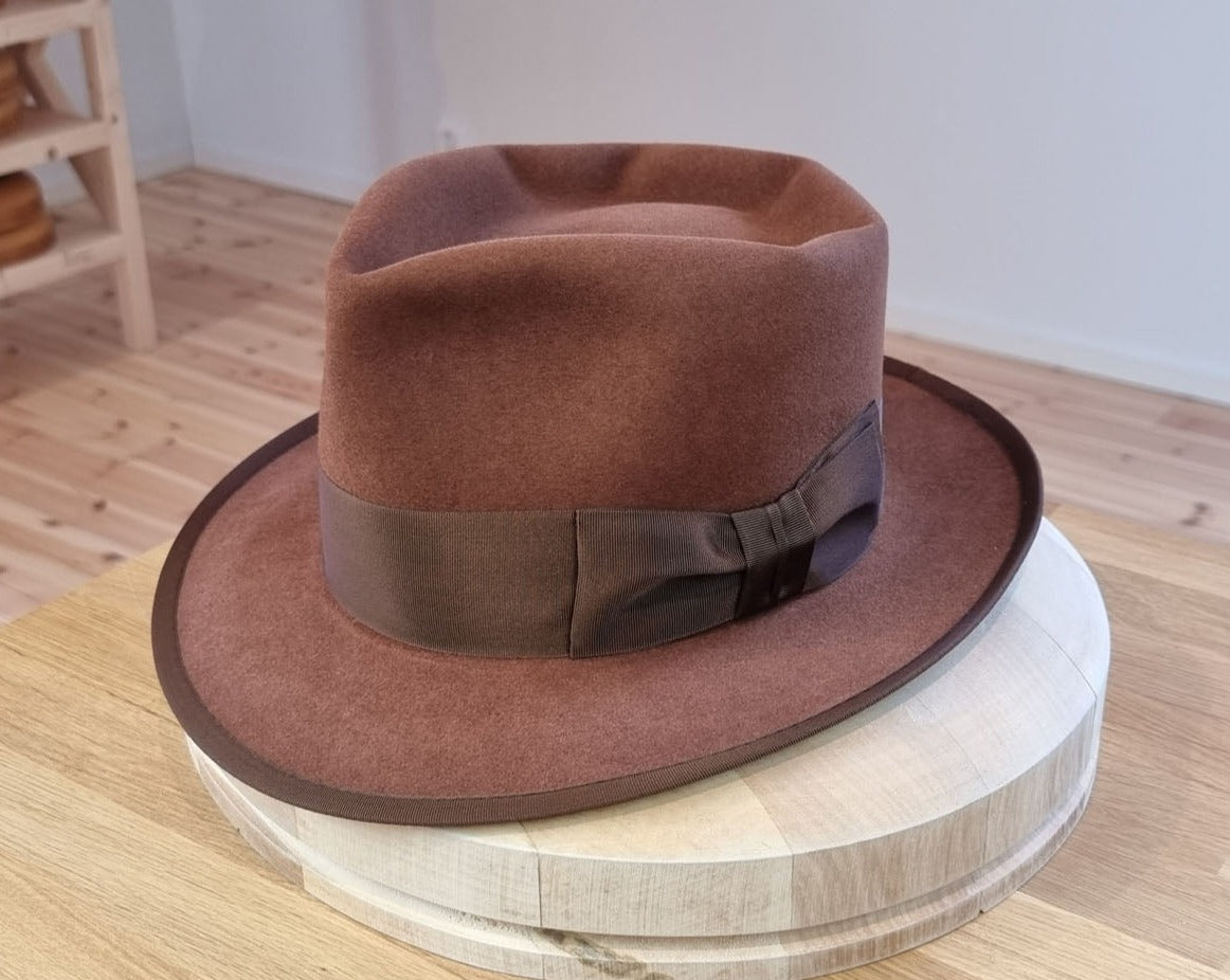 WHIPPET FEDORA | 50X BEAVER BLEND | COGNAC COLOR | SIZE 59, US 7 3/8