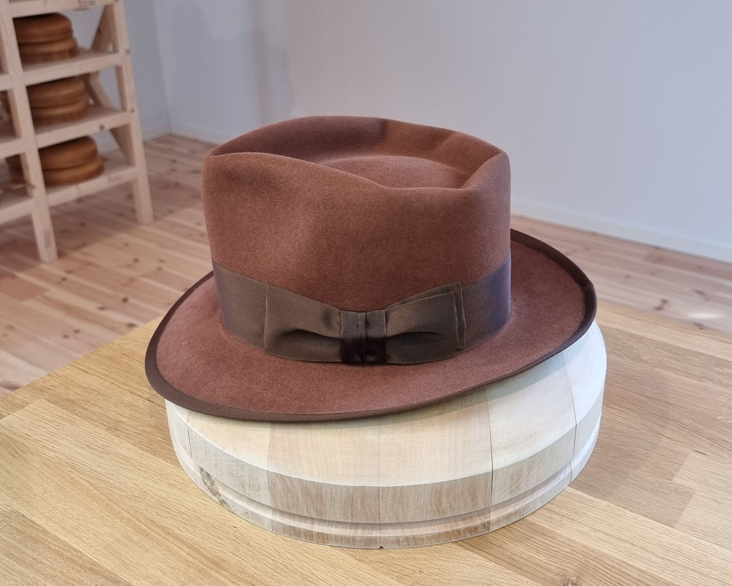 WHIPPET FEDORA | 50X BEAVER BLEND | COGNAC COLOR | SIZE 59, US 7 3/8