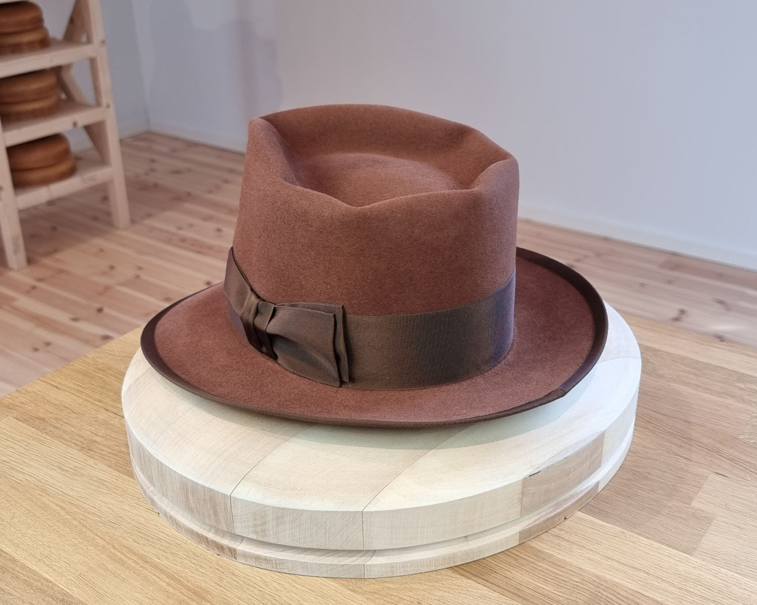 WHIPPET FEDORA | 50X BEAVER BLEND | COGNAC COLOR | SIZE 59, US 7 3/8