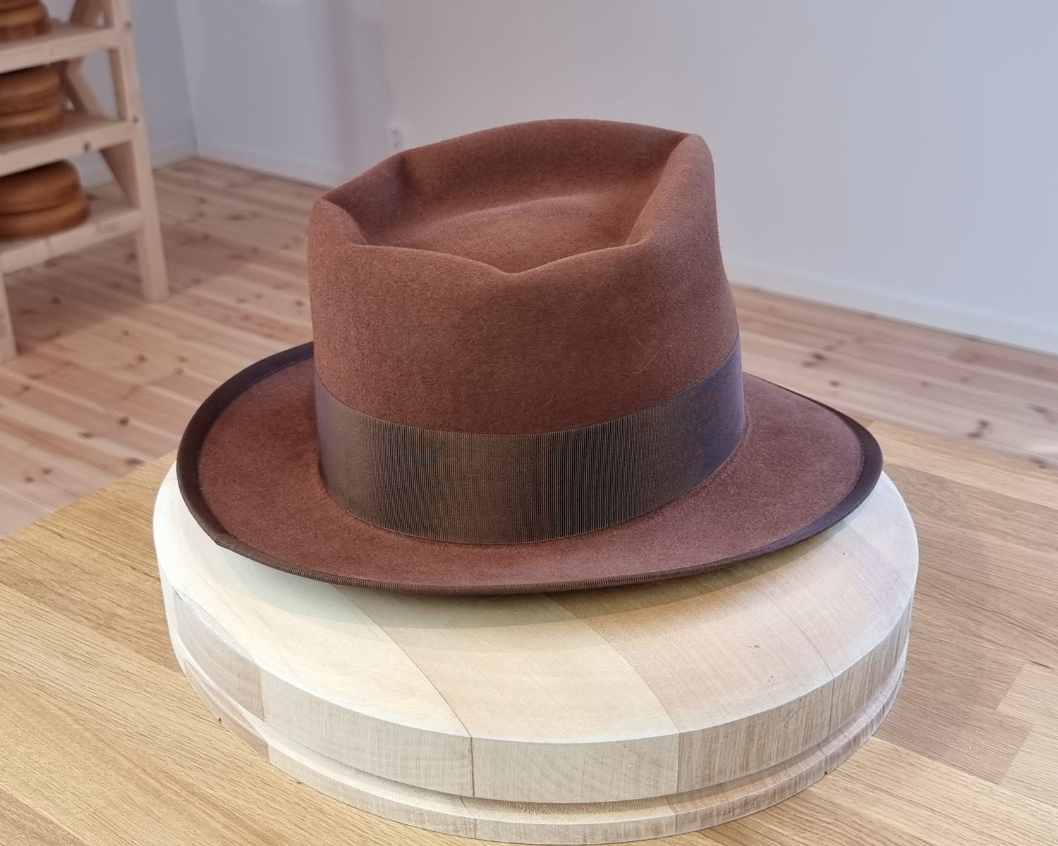 WHIPPET FEDORA | 50X BEAVER BLEND | COGNAC COLOR | SIZE 59, US 7 3/8