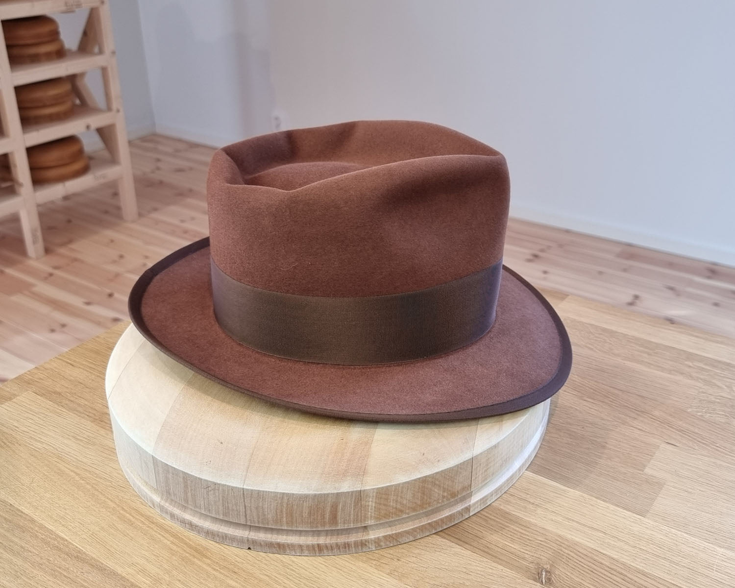 WHIPPET FEDORA | 50X BEAVER BLEND | COGNAC COLOR | SIZE 59, US 7 3/8