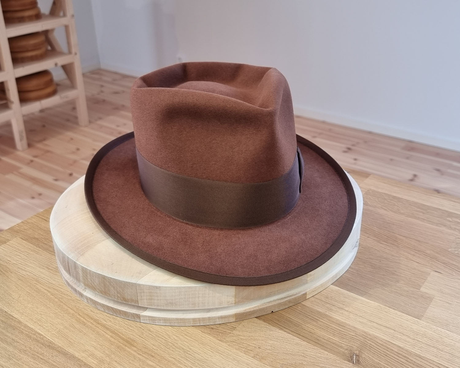 WHIPPET FEDORA | 50X BEAVER BLEND | COGNAC COLOR | SIZE 59, US 7 3/8