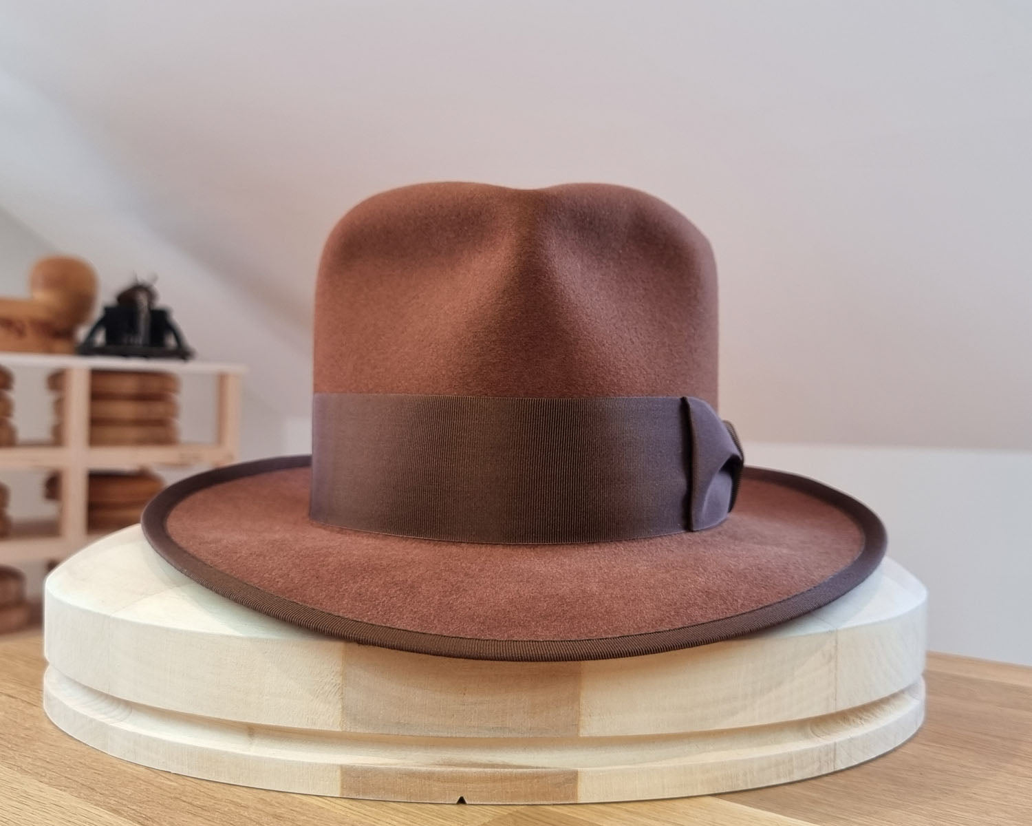WHIPPET FEDORA | 50X BEAVER BLEND | COGNAC COLOR | SIZE 59, US 7 3/8