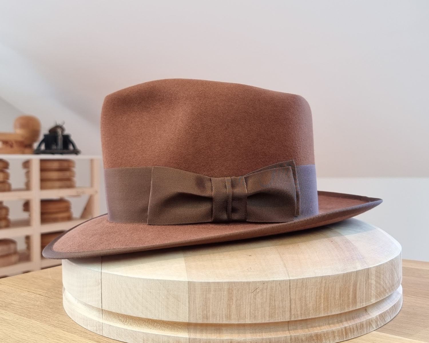 WHIPPET FEDORA | 50X BEAVER BLEND | COGNAC COLOR | SIZE 59, US 7 3/8