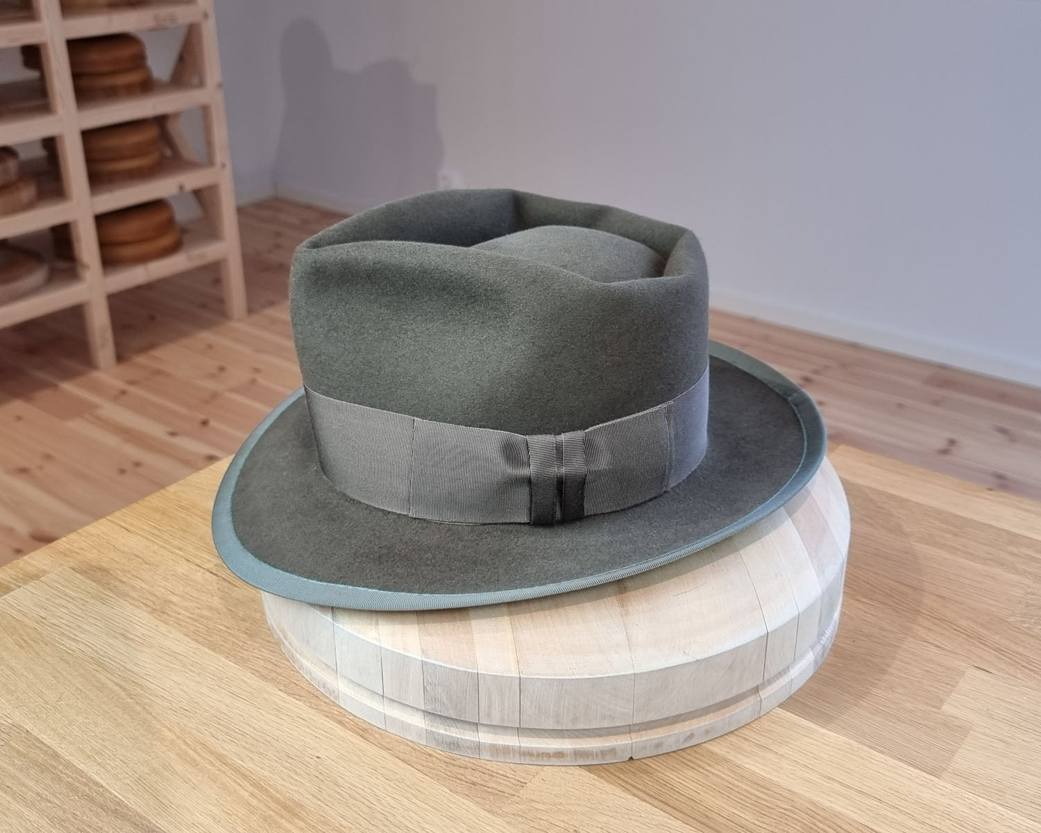 BOGART FEDORA | 50X BEAVER BLEND | OLIVE COLOR |  SIZE 58, US 7 1/4