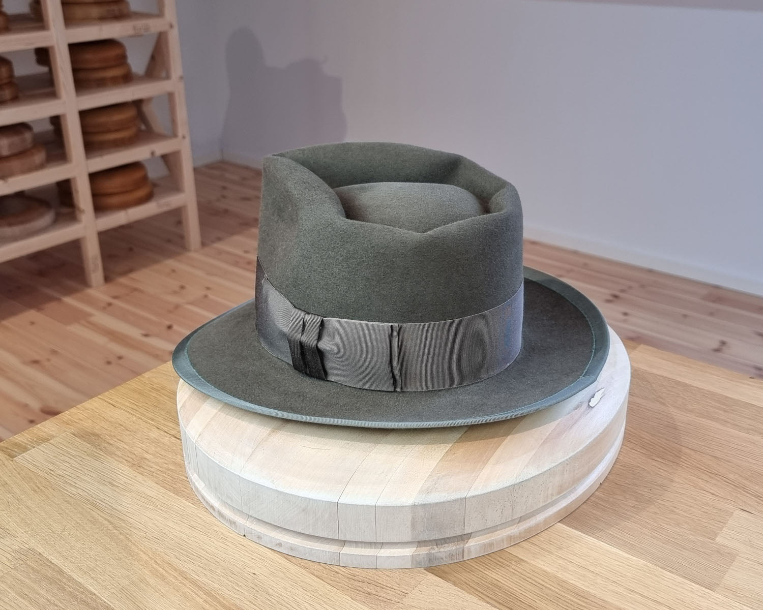 BOGART FEDORA | 50X BEAVER BLEND | OLIVE COLOR |  SIZE 58, US 7 1/4