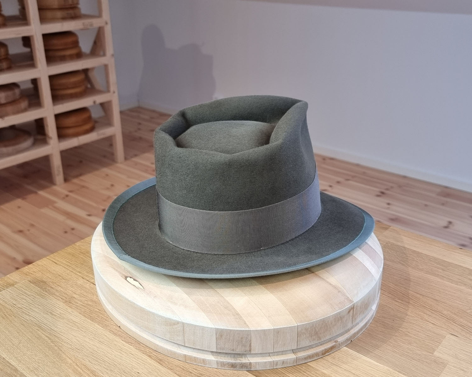 BOGART FEDORA | 50X BEAVER BLEND | OLIVE COLOR |  SIZE 58, US 7 1/4