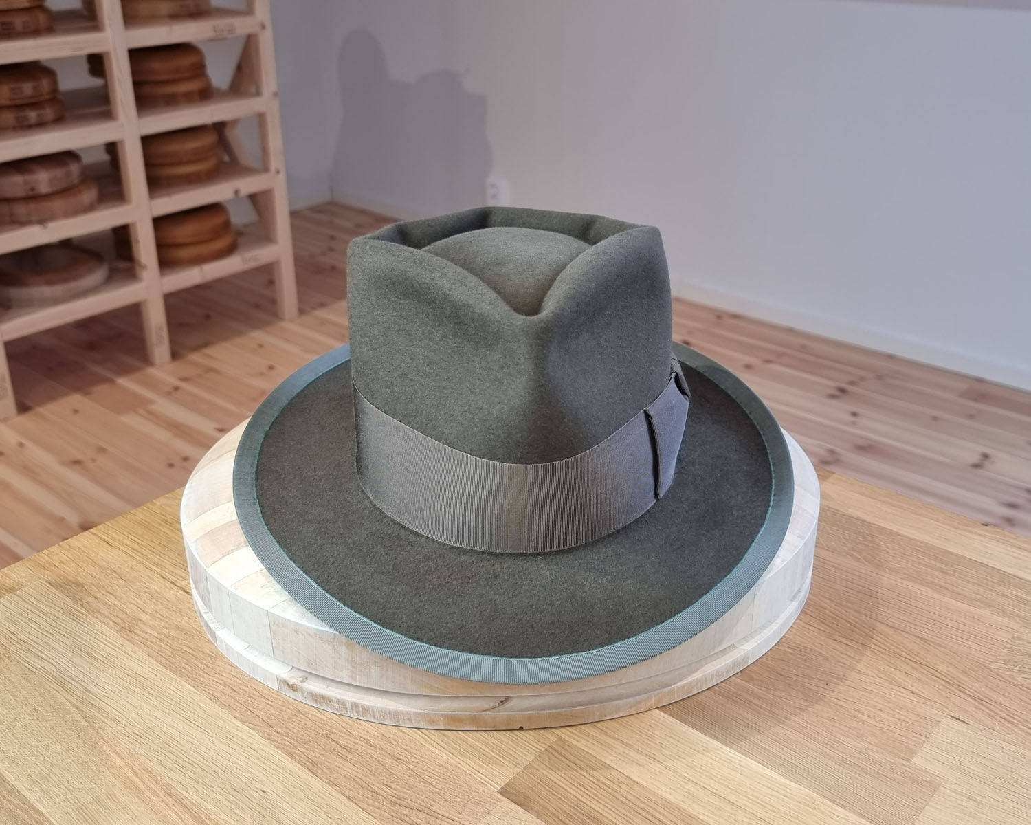BOGART FEDORA | 50X BEAVER BLEND | OLIVE COLOR |  SIZE 58, US 7 1/4