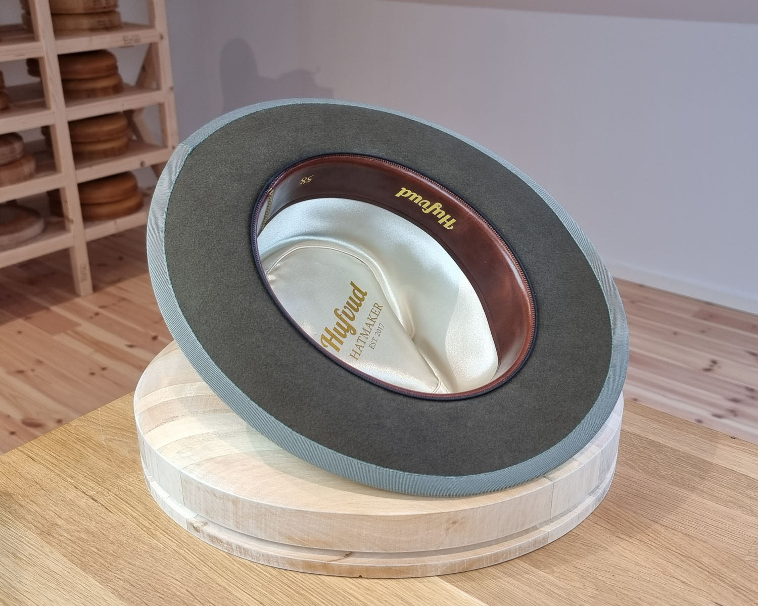 BOGART FEDORA | 50X BEAVER BLEND | OLIVE COLOR |  SIZE 58, US 7 1/4