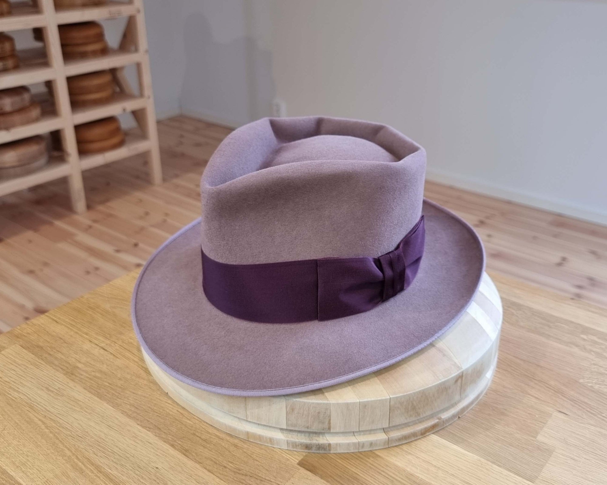 BOGART FEDORA | 50X BEAVER BLEND | DUSTY ROSE COLOR |  SIZE 59, US 7 3/8