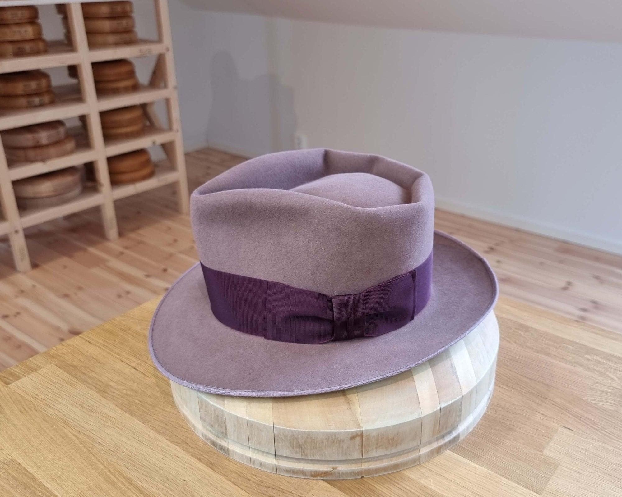 BOGART FEDORA | 50X BEAVER BLEND | DUSTY ROSE COLOR |  SIZE 59, US 7 3/8