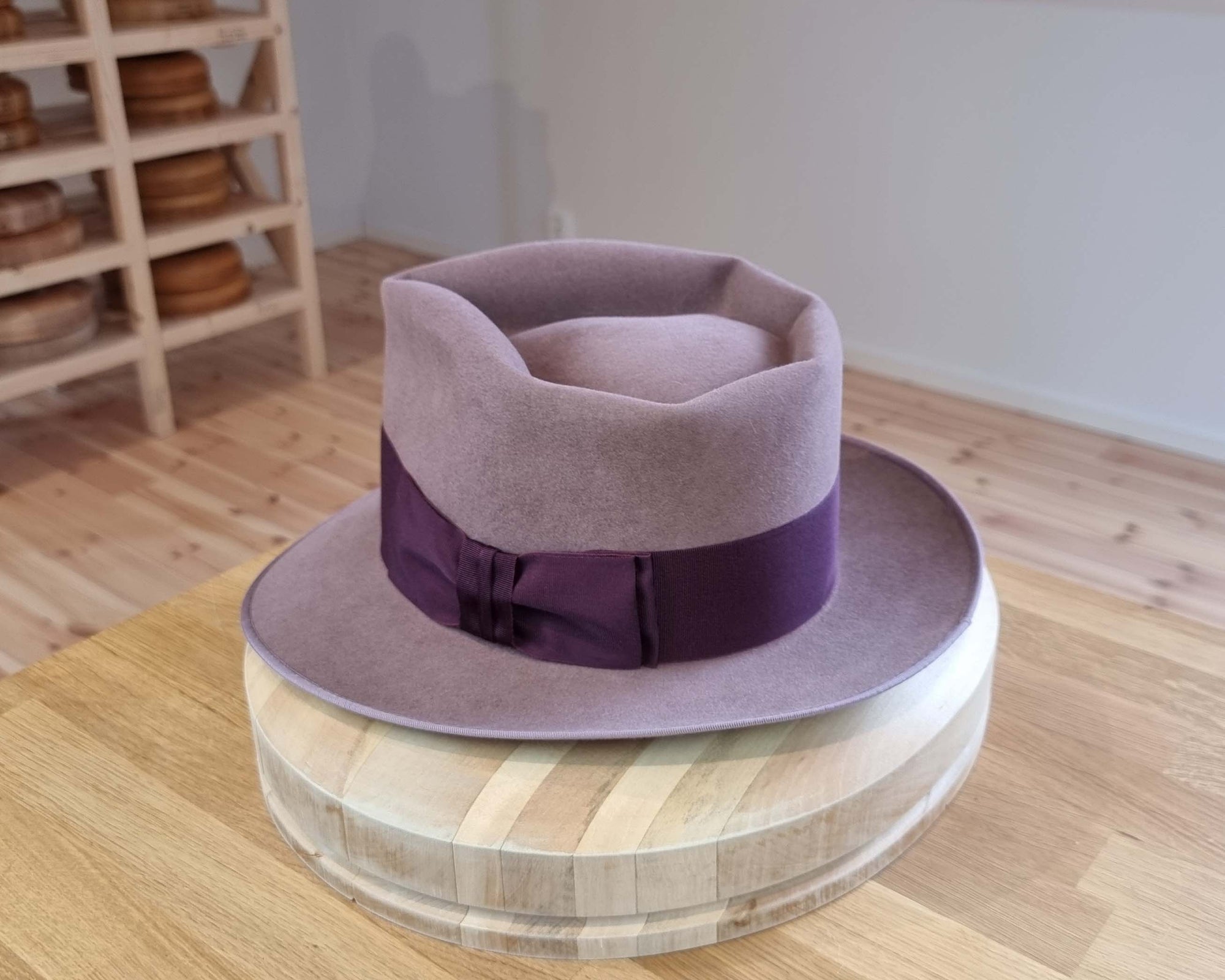 BOGART FEDORA | 50X BEAVER BLEND | DUSTY ROSE COLOR |  SIZE 59, US 7 3/8