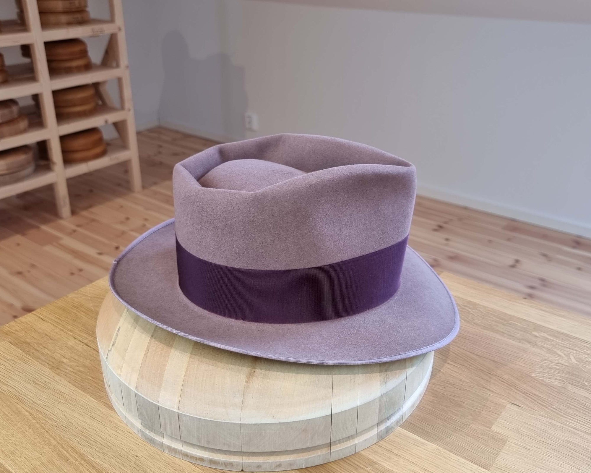 BOGART FEDORA | 50X BEAVER BLEND | DUSTY ROSE COLOR |  SIZE 59, US 7 3/8
