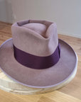 BOGART FEDORA | 50X BEAVER BLEND | DUSTY ROSE COLOR |  SIZE 59, US 7 3/8