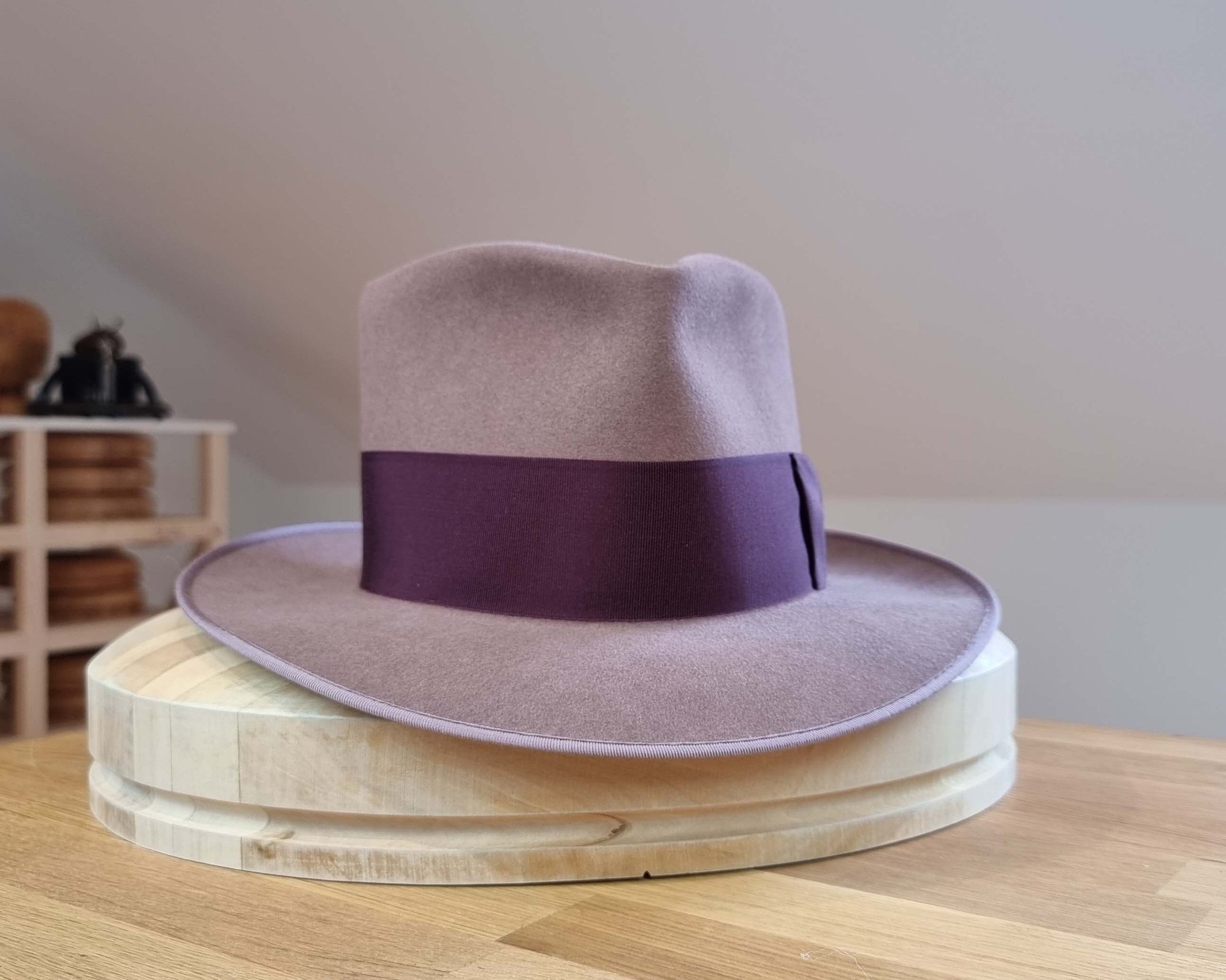 BOGART FEDORA | 50X BEAVER BLEND | DUSTY ROSE COLOR |  SIZE 59, US 7 3/8