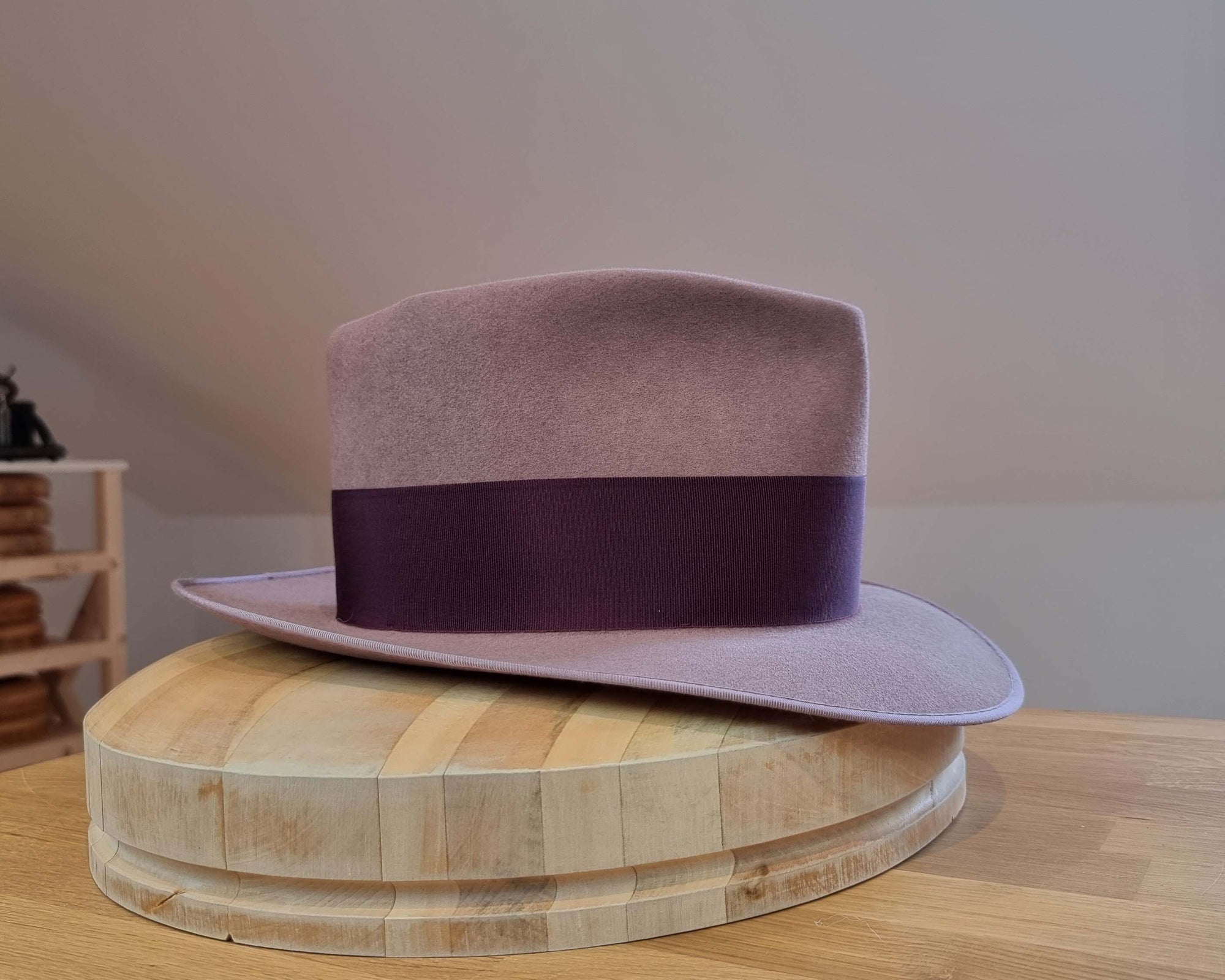 BOGART FEDORA | 50X BEAVER BLEND | DUSTY ROSE COLOR |  SIZE 59, US 7 3/8
